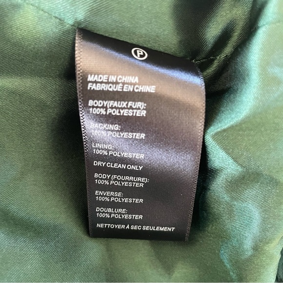 Urban Outfitters Green faux fur jacket size M - Picture 5 of 7